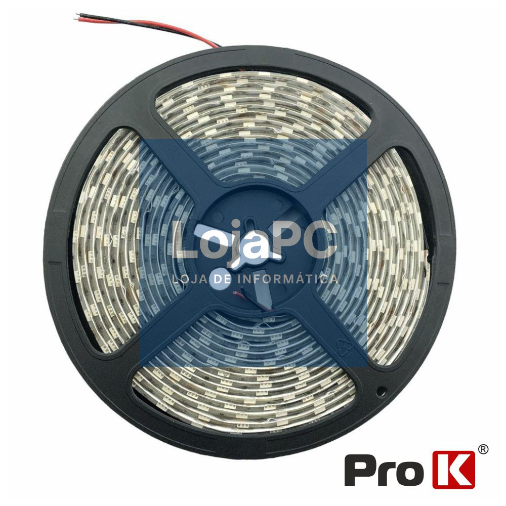 Fita 300 LED 5050 Vermelho 7.2W/m 12V IP65 5m PROK
