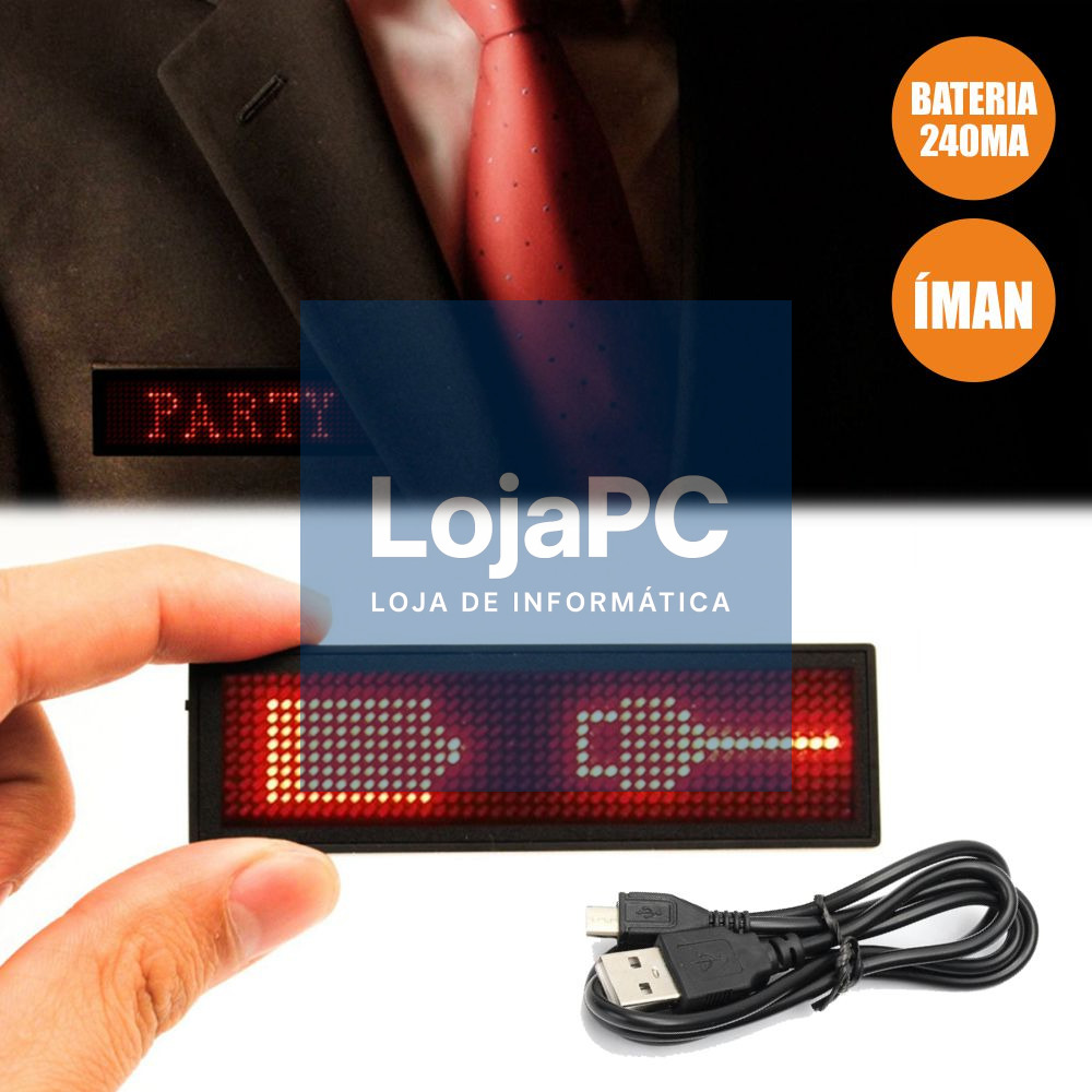 PLACA MENSAGEM ROLANTE LED DISTINTIVO C/ BATERIA