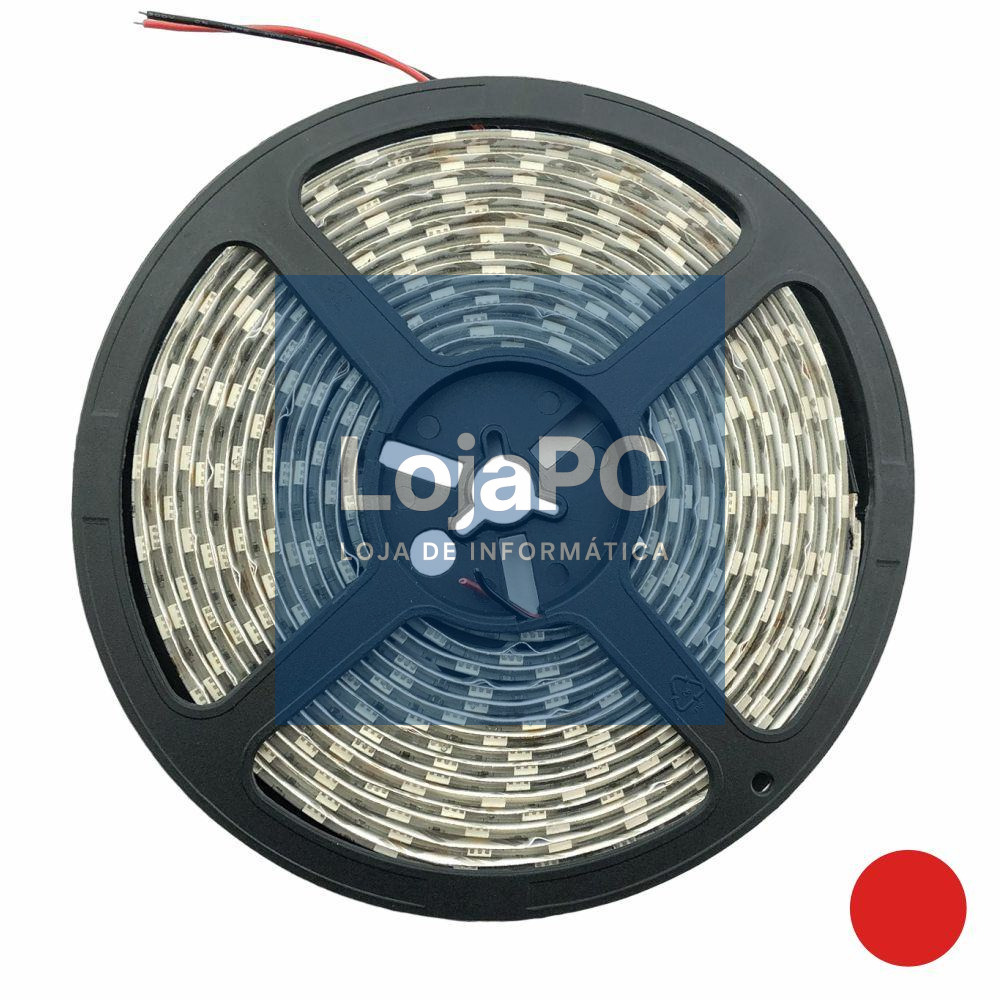 Fita 300 LED 5050 Vermelha 14.4W/m 12V 3500Lm IP65 5m PROK
