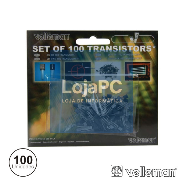 KIT TRANSISTOR C/ 100 PEÇAS