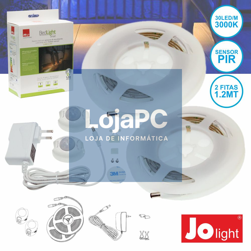 KIT FITA LEDS C/SENSORES E ALIMENTADOR JOLIGHT