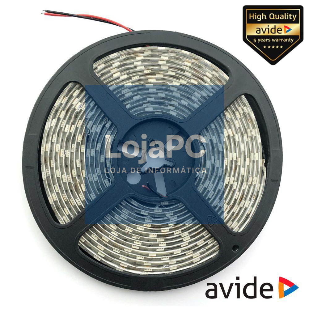 FITA 600 LEDS 2835 6400K 12V 5M IP65 AVIDE