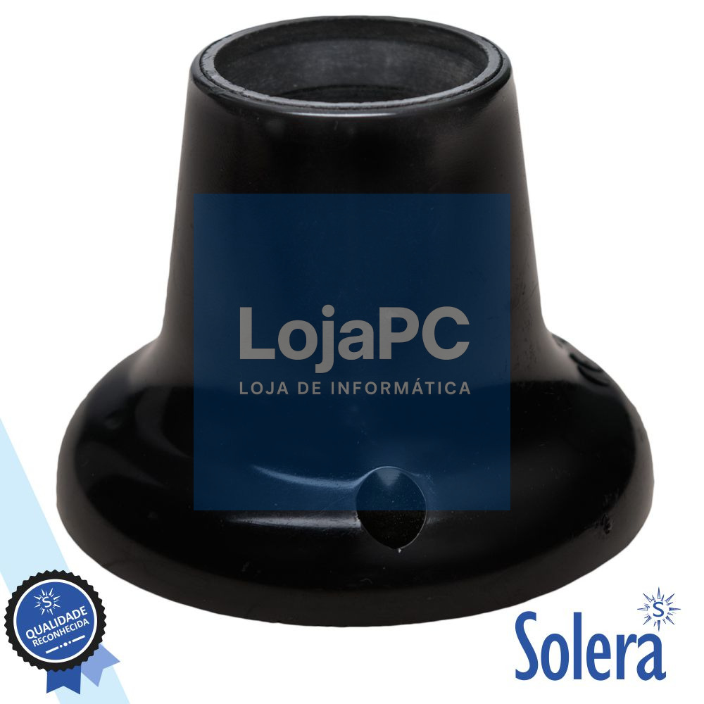 CASQUILHO P/ LÂMPADA E27 PRETO SOLERA