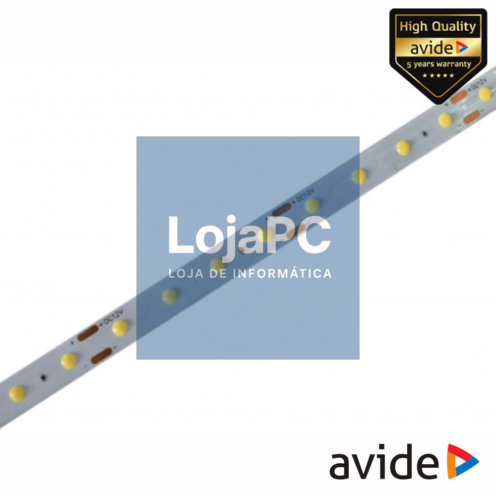 Fita 400 LEDS D-COB 6400K 12V 8W/m 5m IP44 AVIDE