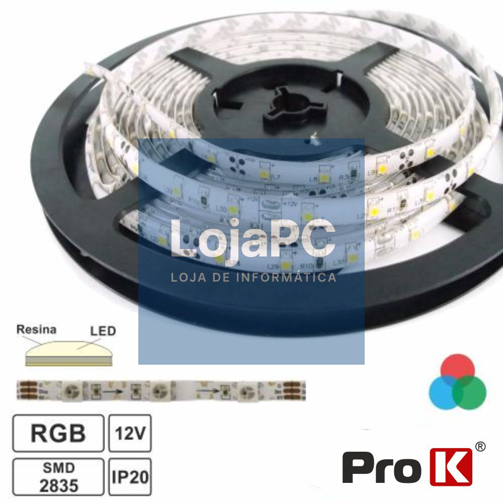 Fita 300 LEDS 2835 RGB 12V 5m PROK