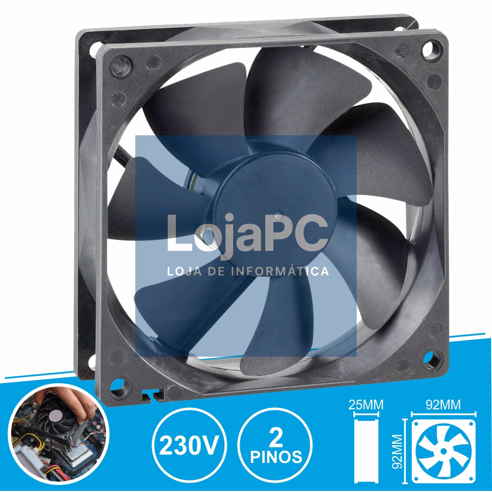 VENTOINHA 230V 92x92x25MM 2 PINOS SUNON