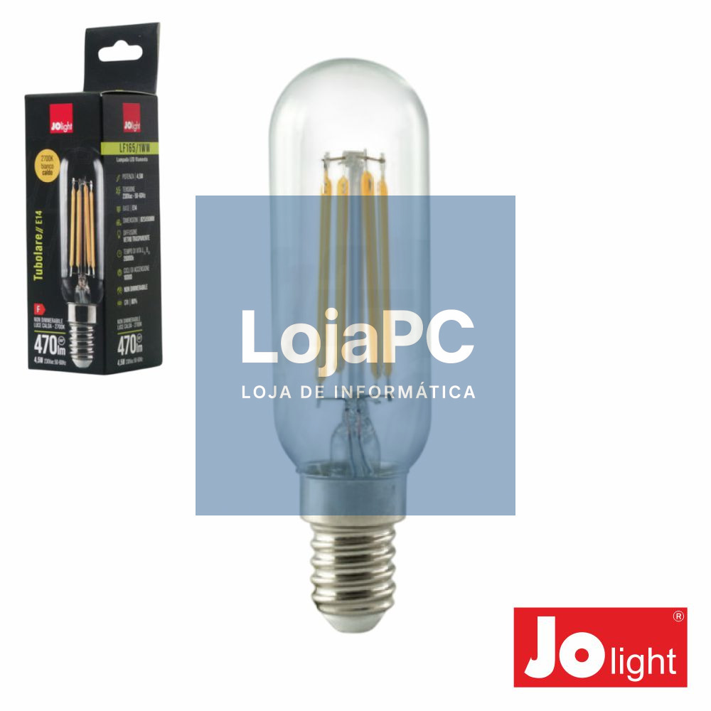 Lâmpada LED E14 T25 Filamento 4.5W 230V 2700K 470lm JOLIGHT