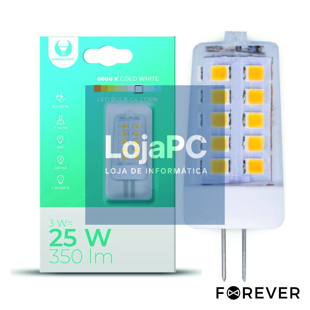 Lâmpada G4 3W 12V Corn 6000K 350lm