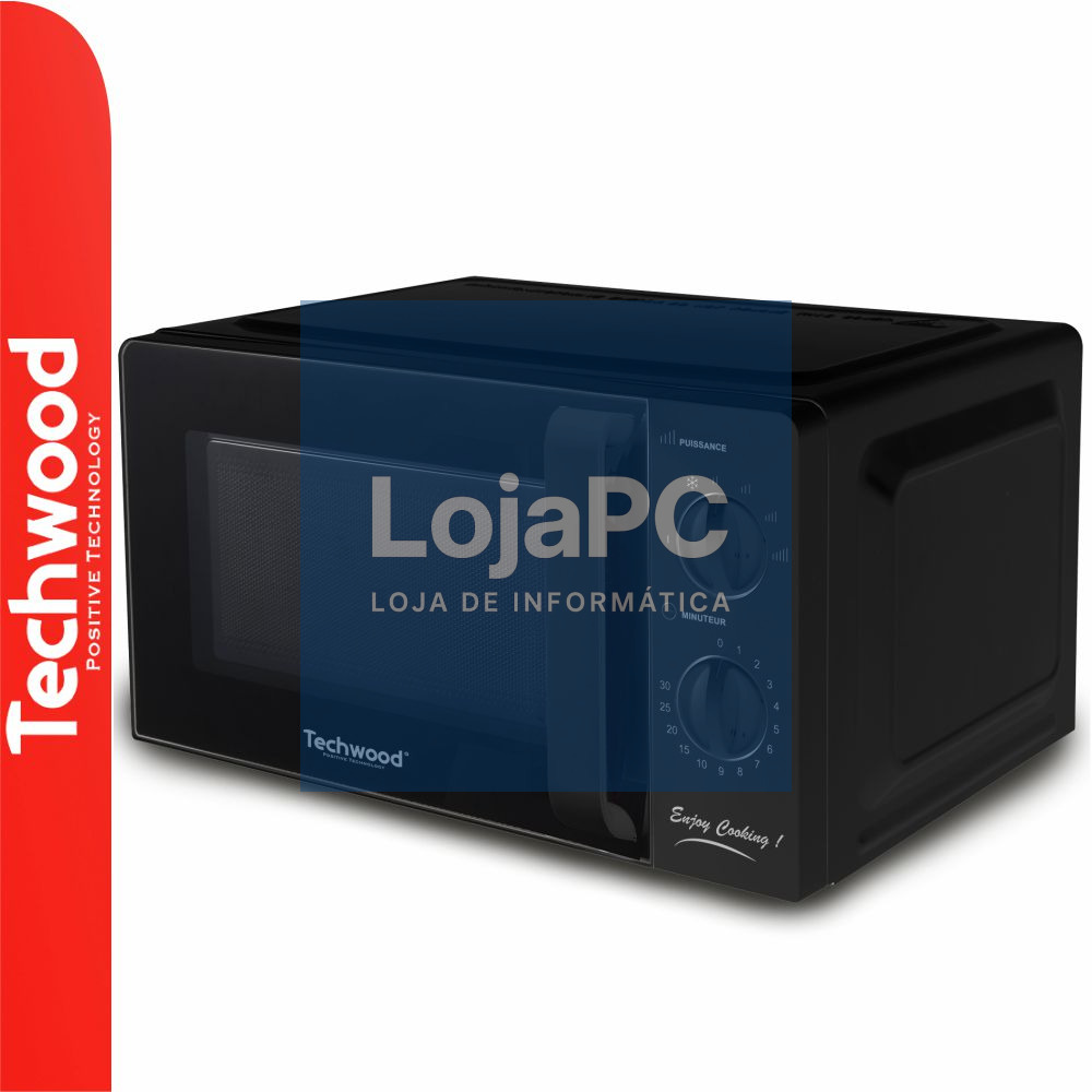 Microondas Preto 20 Litros 700W TECHWOOD