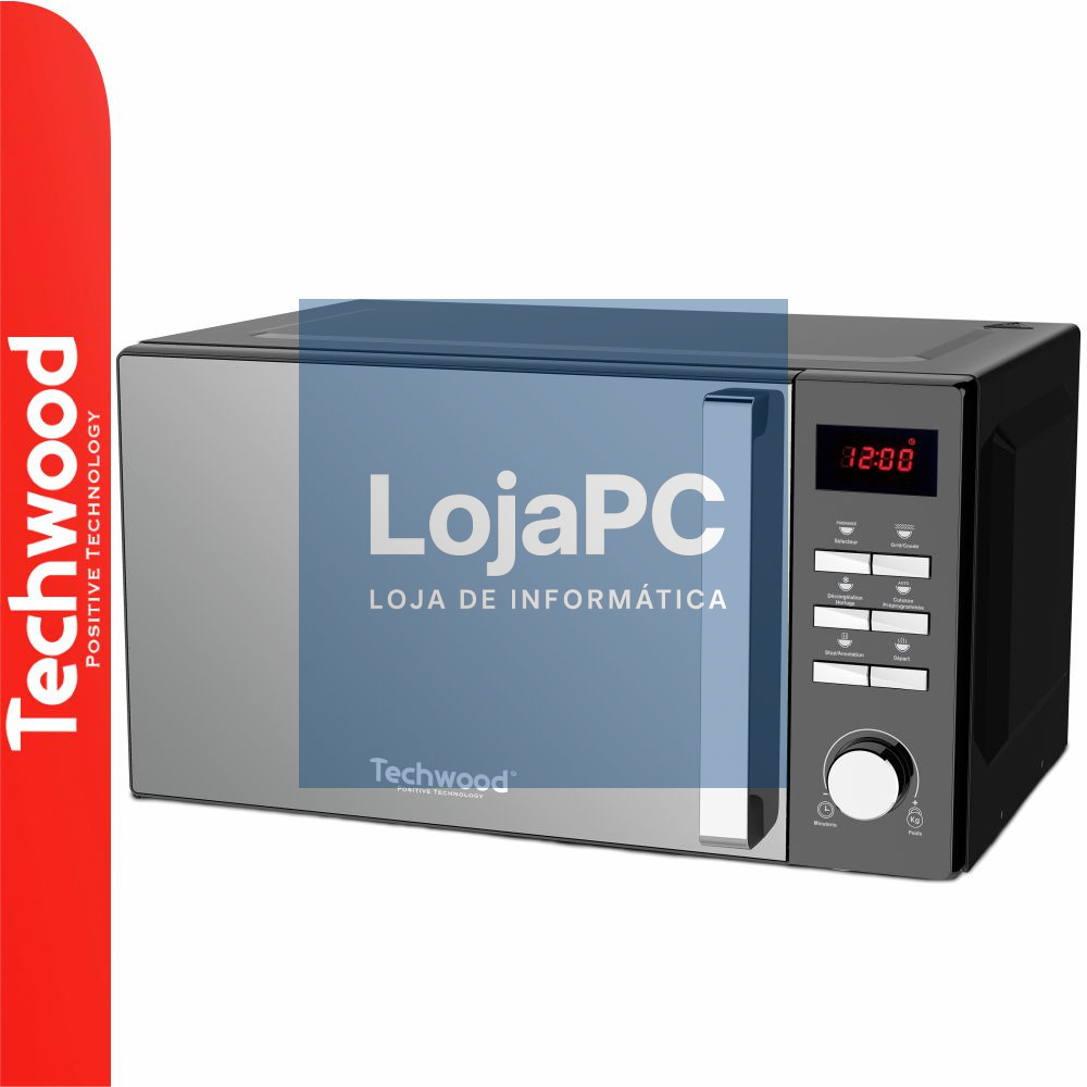 Microondas/Forno Preto 25 Litros 900W/1000W TECHWOOD