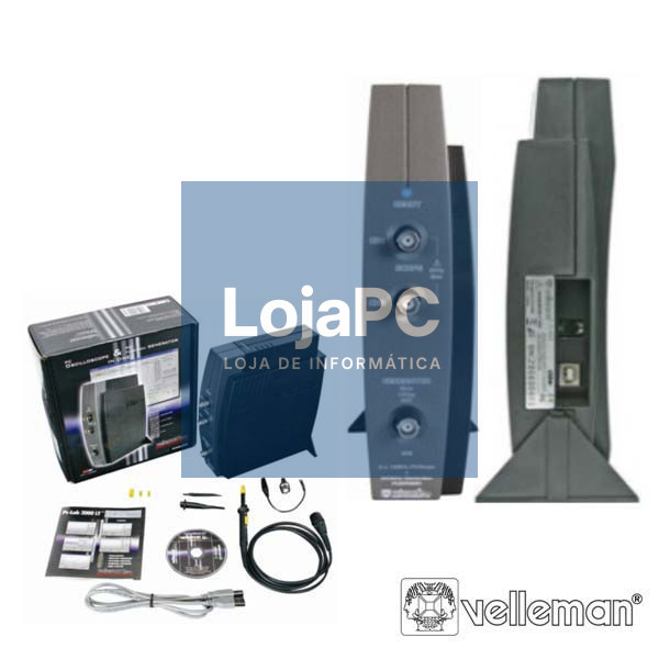 OSCILOSCÓPIO DE 2 CANAIS P/ PC CONEXÃO USB E GENERADOR VEL