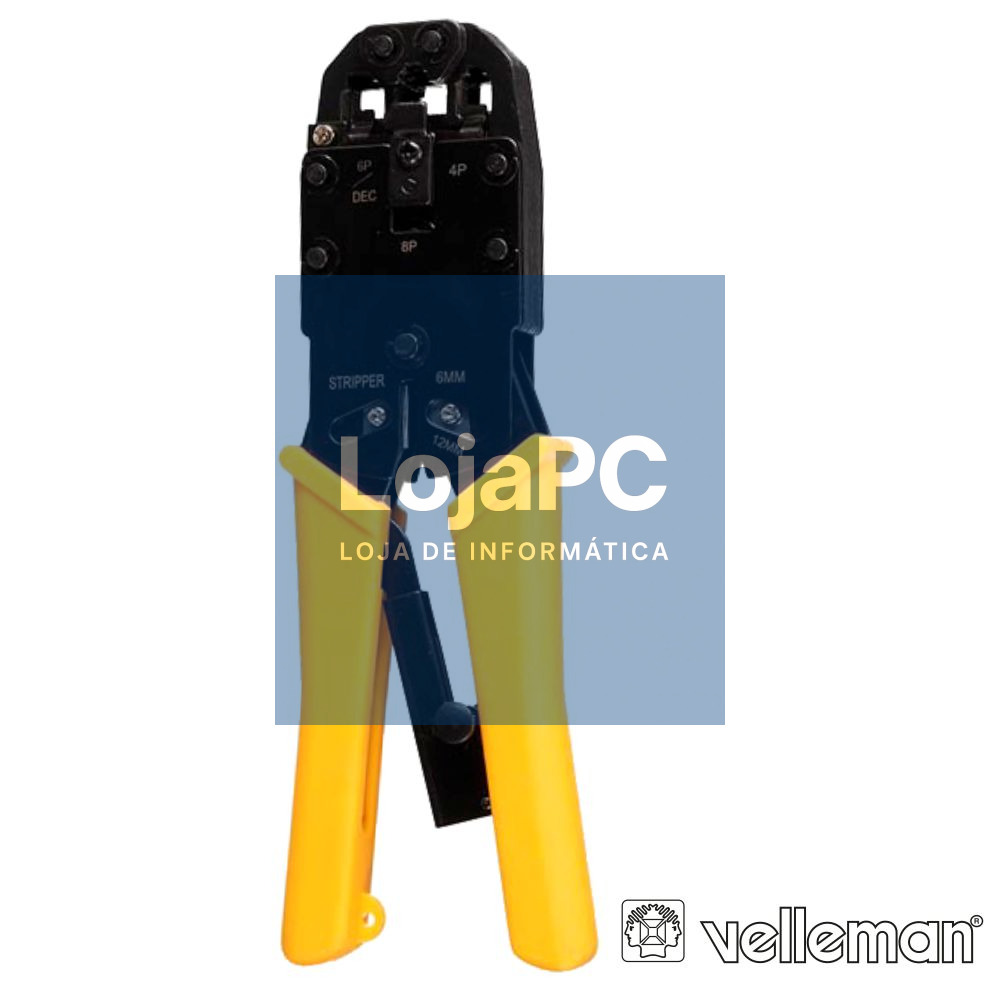 ALICATE DE CRAVAR 4P4C/6P4C/8P8C/RJ10/RJ11/RJ45 VELLEMAN