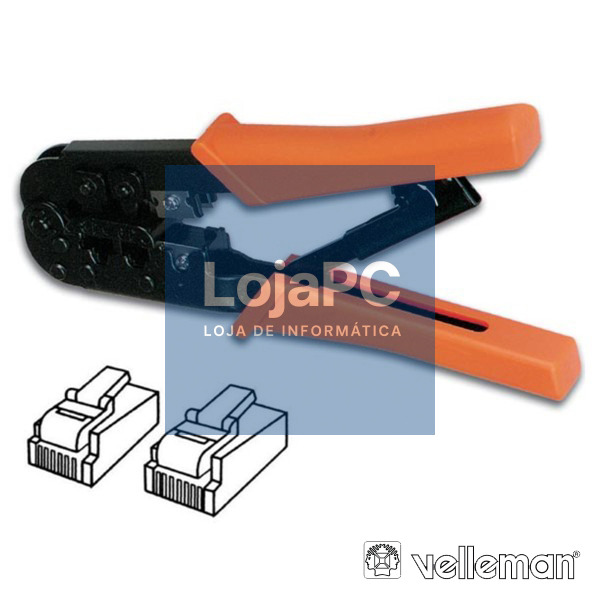 ALICATE DE CRAVAR 6P6C/6P4C/8P8C/RJ12/RJ45 VELLEMAN