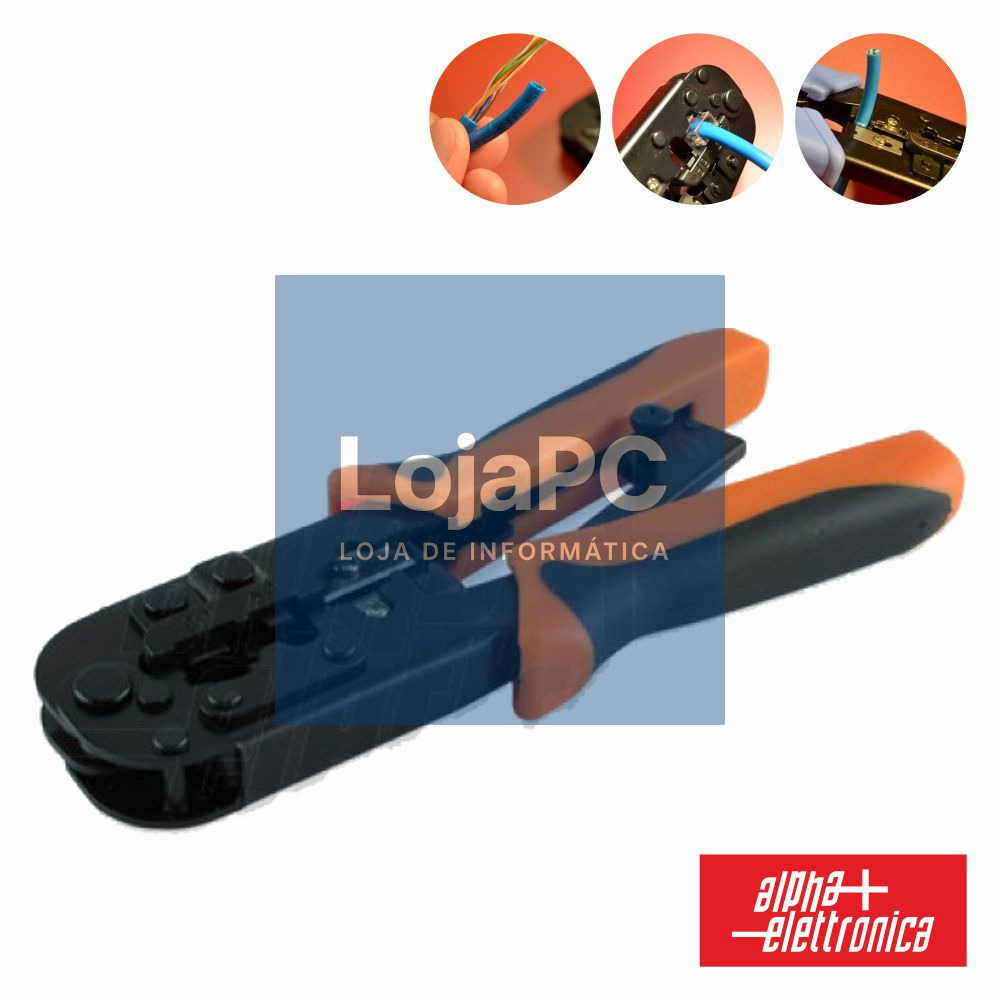 ALICATE DE CRAVAR 6P4C/6P6C/8P8C/RJ11/RJ12/RJ45
