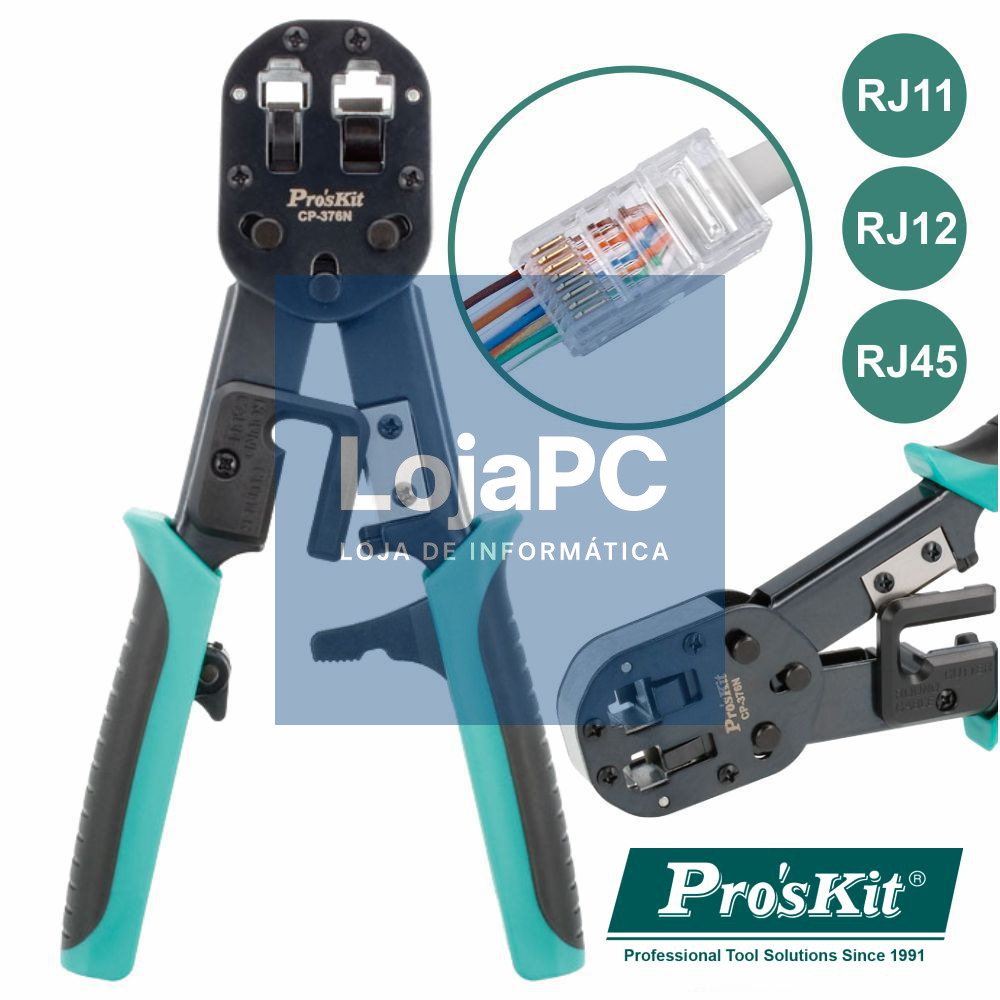 ALICATE DE CRAVAR RJ45/RJ11/RJ12 PASSANTE PROSKIT