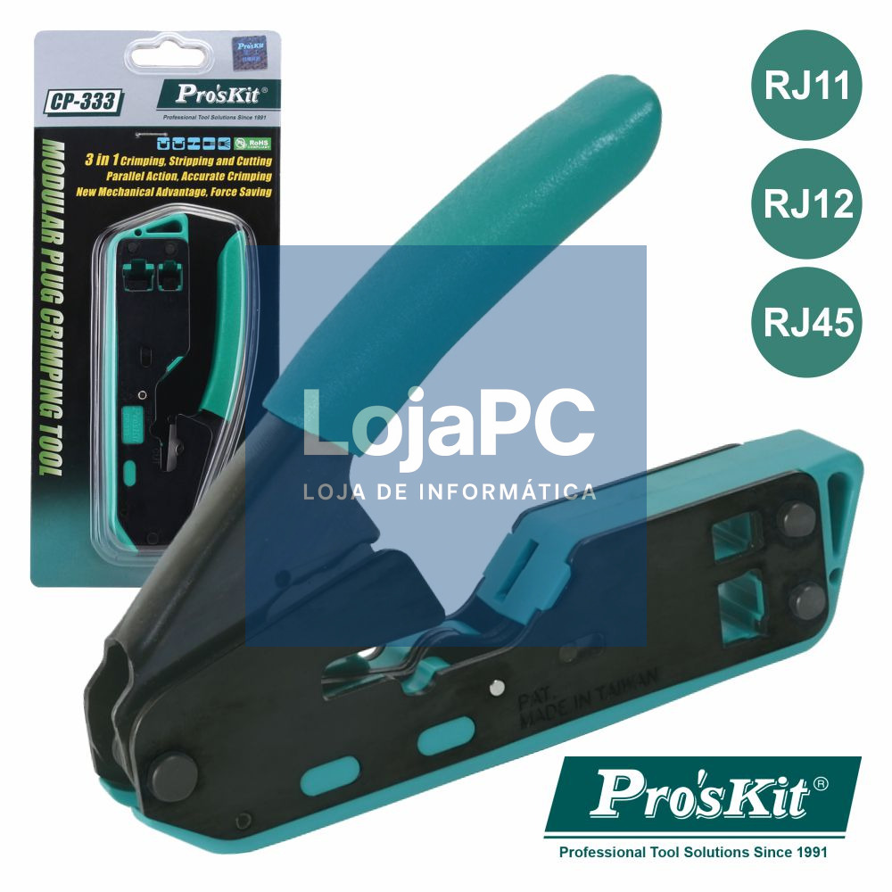 ALICATE DE CRAVAR RJ45/RJ11/RJ12 PROSKIT