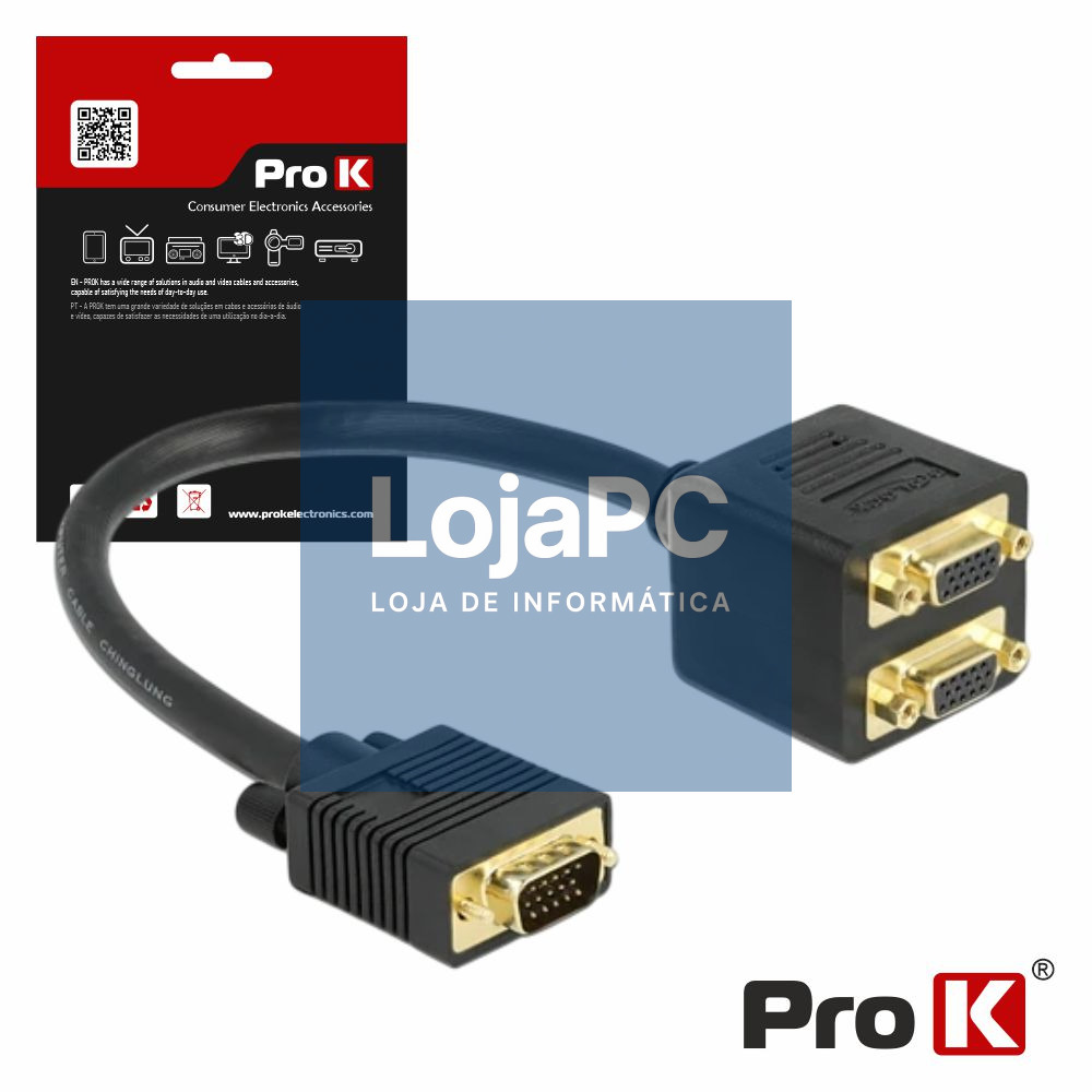 CABO PROFISSIONAL VGA M/F/F DOURADO PROK