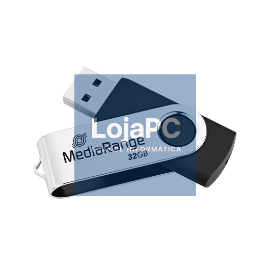 PENDRIVE 32GB USB 2.0 MEDIARANGE SILVER-BLACK