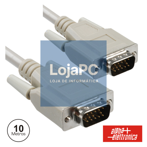 CABO VGA MACHO HD 15P / MACHO HD 15P 10M POLYBAG