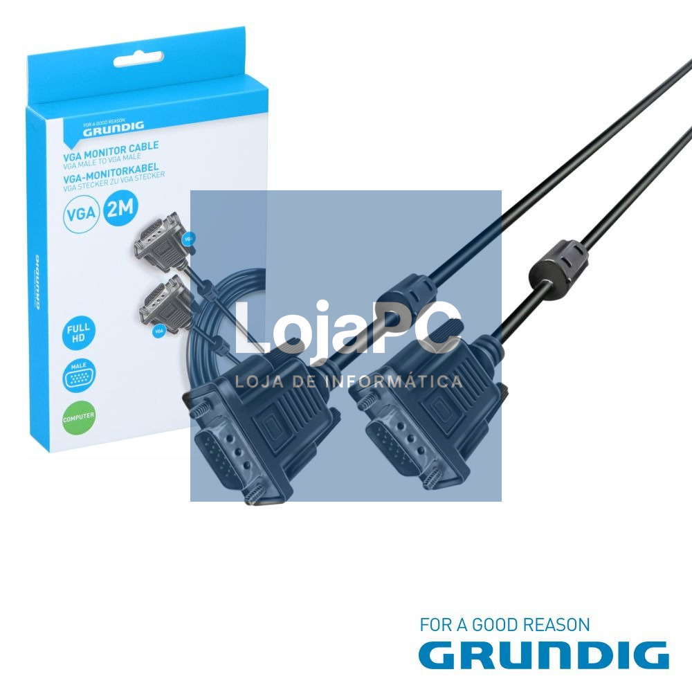 Cabo VGA Macho / Macho 2m Preto GRUNDIG