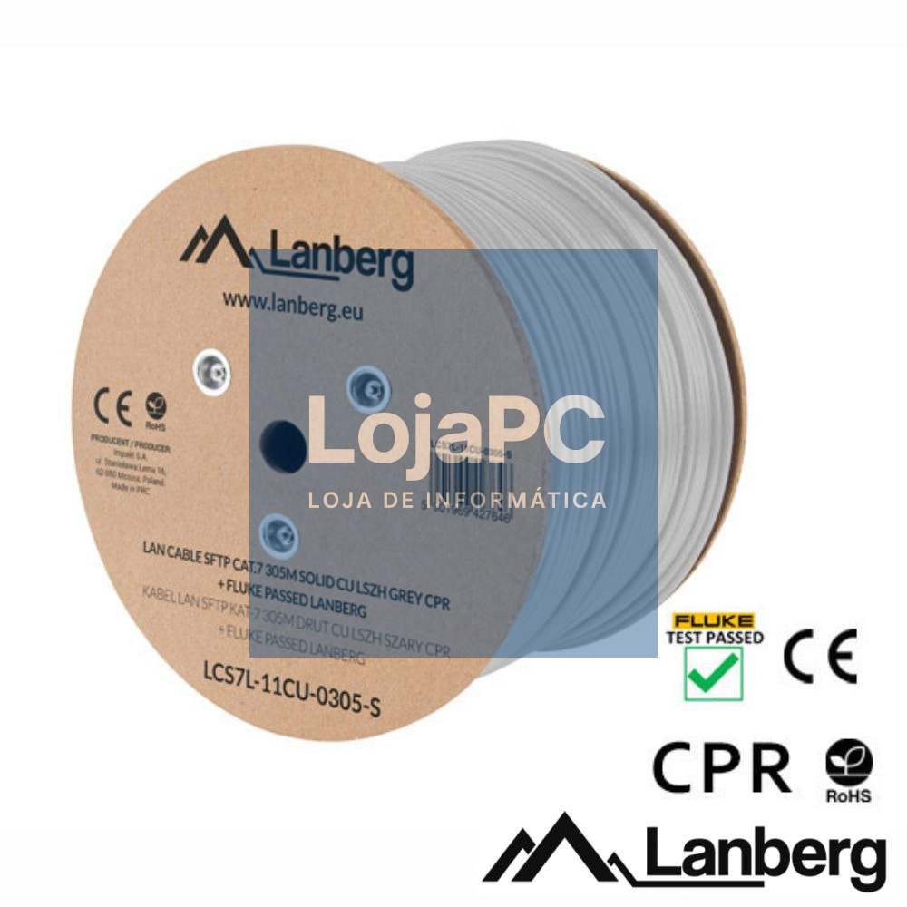 Cabo S/FTP CAT7 Flexível 305m LANBERG