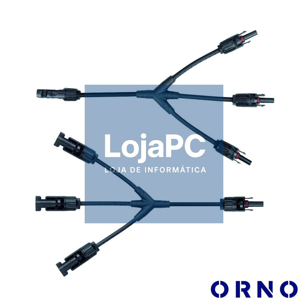 Conjunto de Adaptadores Em Y P/ Fichas Solares 3xMC4 ORNO