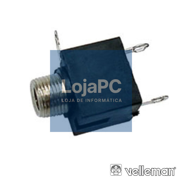 FICHA JACK 3.5MM FÊMEA P/CHASSIS PRETO MN