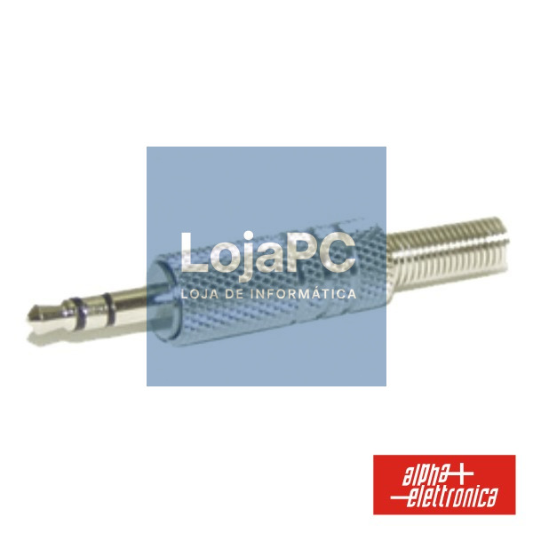 FICHA JACK 3.5MM MACHO STÉREO C/ PROTEÇÃO