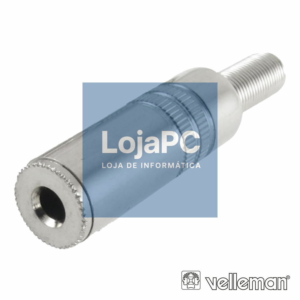 FICHA JACK 3.5MM FÊMEA ST NIQUELADA C/ GUARDA CABO