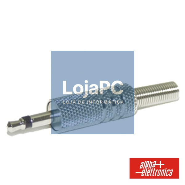 FICHA JACK 3.5MM MACHO C/ PROTEÇÃO MOLA MN