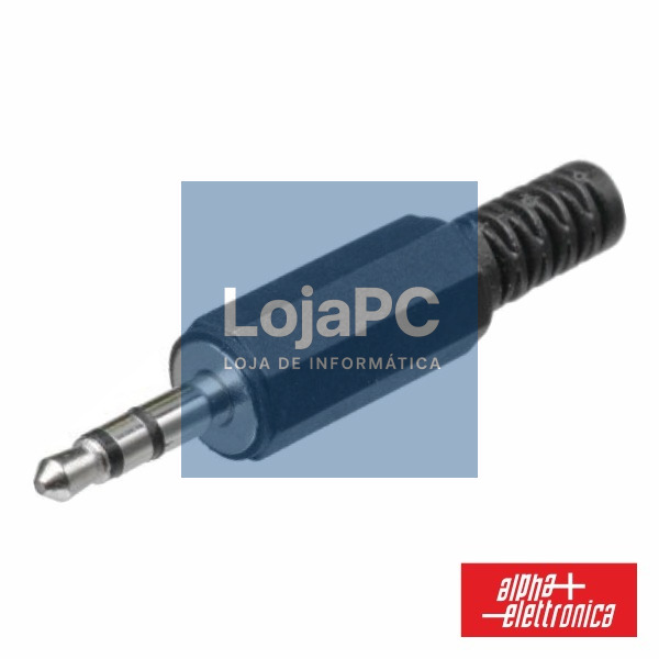 FICHA JACK 3.5MM MACHO ST C/ PROTEÇÃO DE CABO