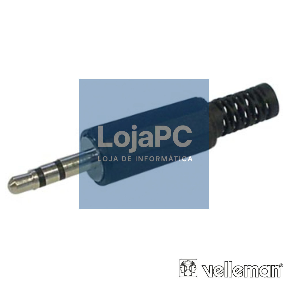 FICHA JACK MACHO PLÁSTICO PRETO 3.5MM ST