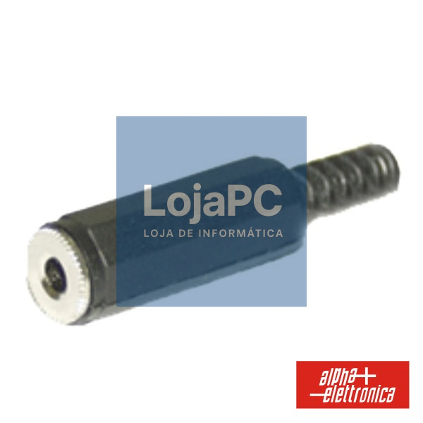 FICHA JACK FÊMEA 3.5MM STEREO C/ PROTEÇÃO DE CABO