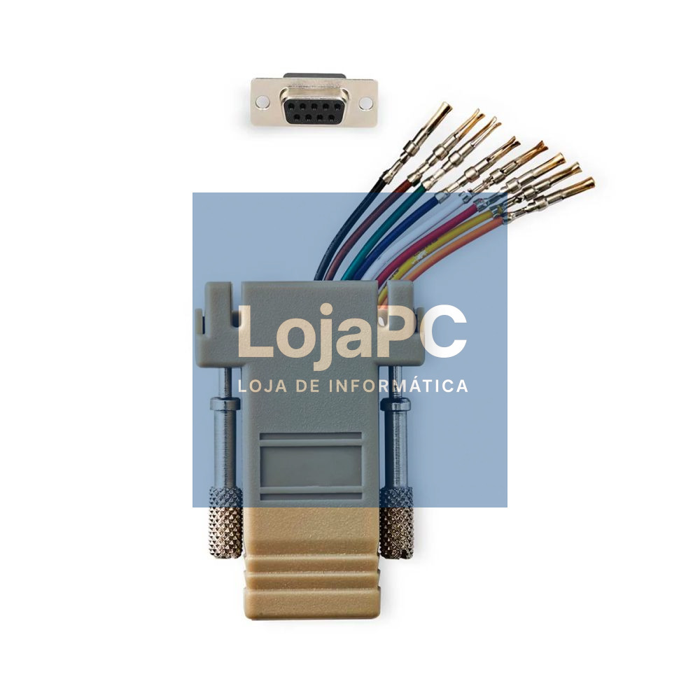 FICHA ADAPTADORA RJ45  / D 9P MACHO