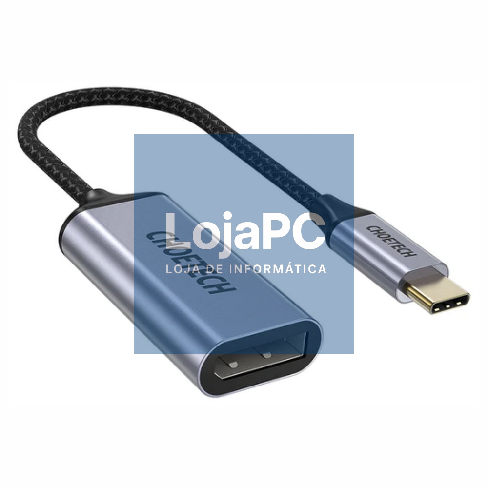 Cabo Adaptador Displayport Fêmea / USB-C Macho