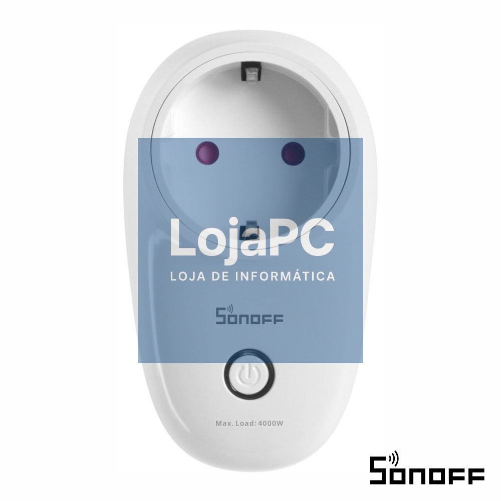 Ficha Elétrica Adaptadora 1x Schuko Inteligente WiFi SONOFF