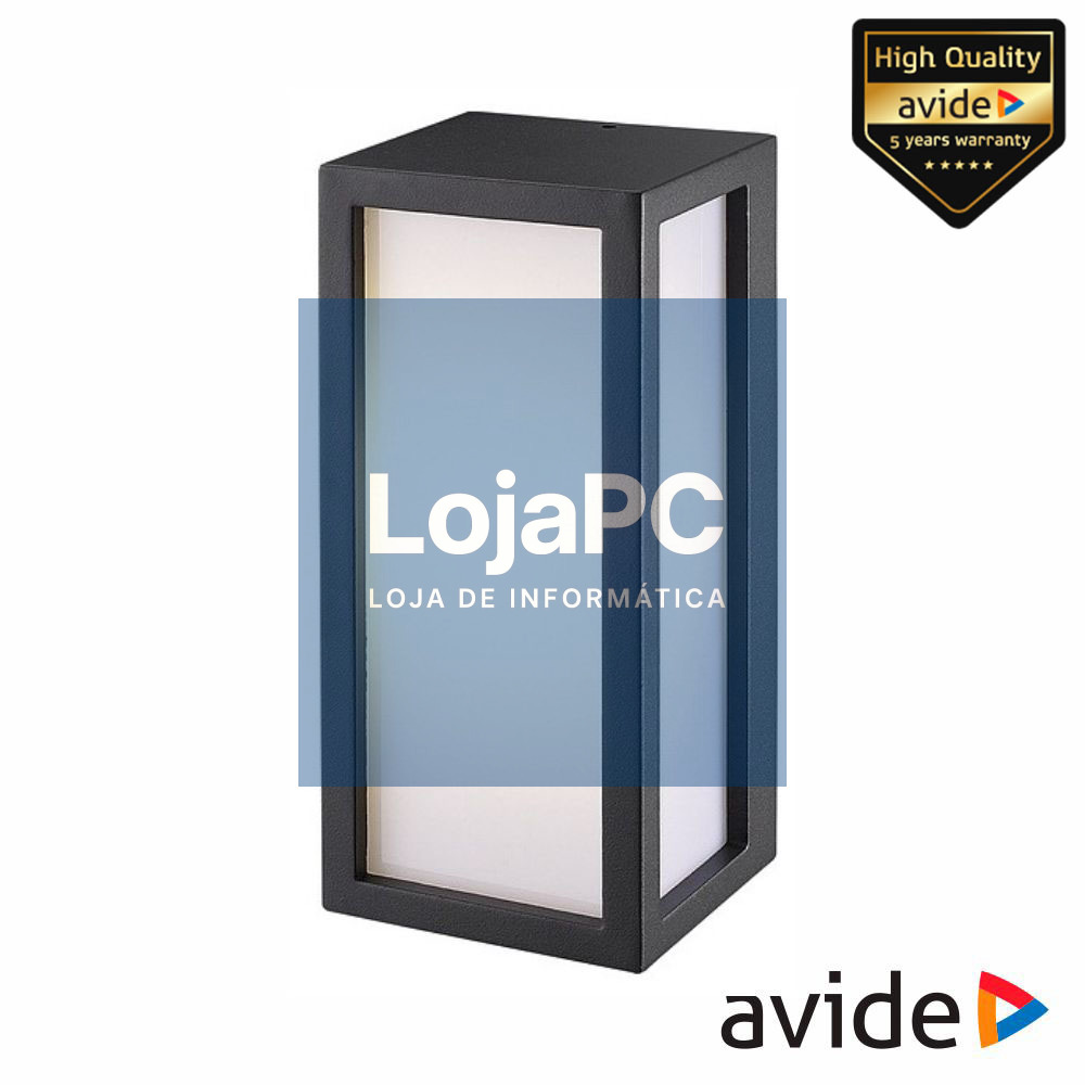 Candeeiro Parede 1xE27 Preto IP54 AVIDE