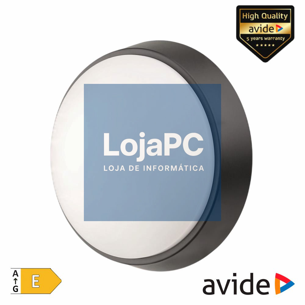 Aplique LED Redondo CCT 18W 2200lm IP65 AVIDE