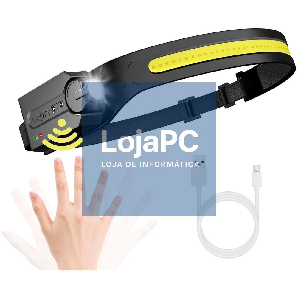 FAROL LED LEPRO 320019 COM SENSOR DE MOVIMENTO, RECARREGÁVEL OPR320019