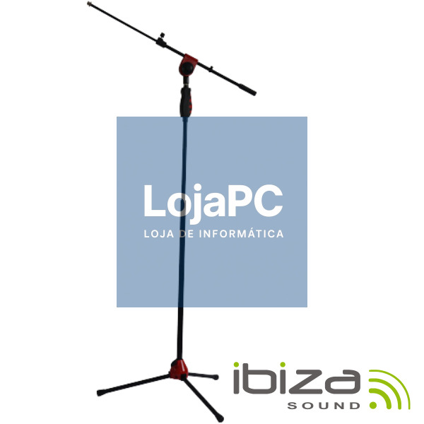 SUPORTE P/ MICROFONE UNIVERSAL VERMELHO IBIZA