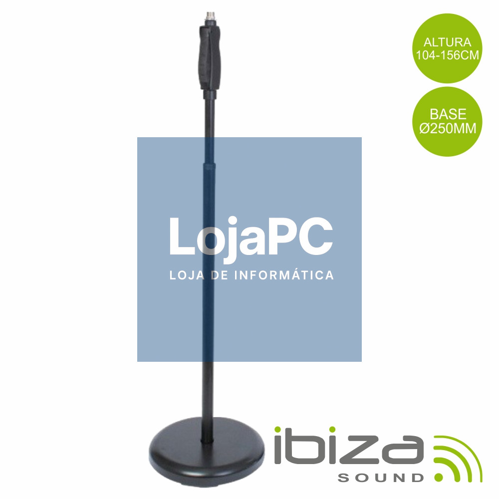 SUPORTE P/ MICROFONE PRETO 104-156CM IBIZA
