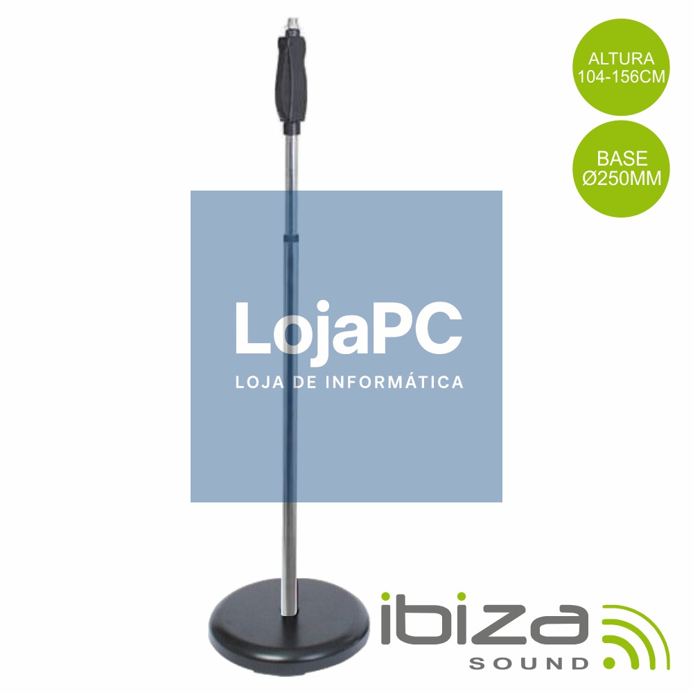 SUPORTE P/ MICROFONE CROMADO 104-156CM IBIZA