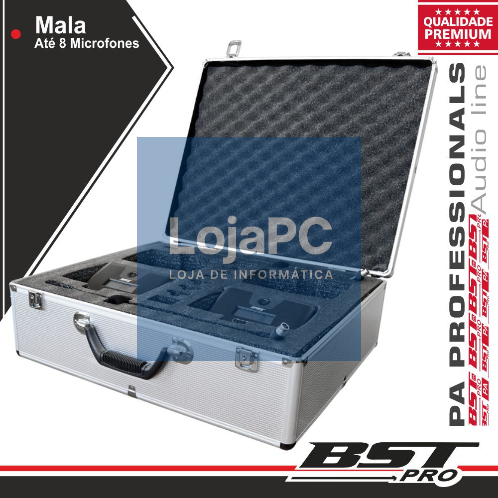 MALA TRANSPORTE P/ 8 MICROFONES HT-2288C / HT-2288D BSTPRO