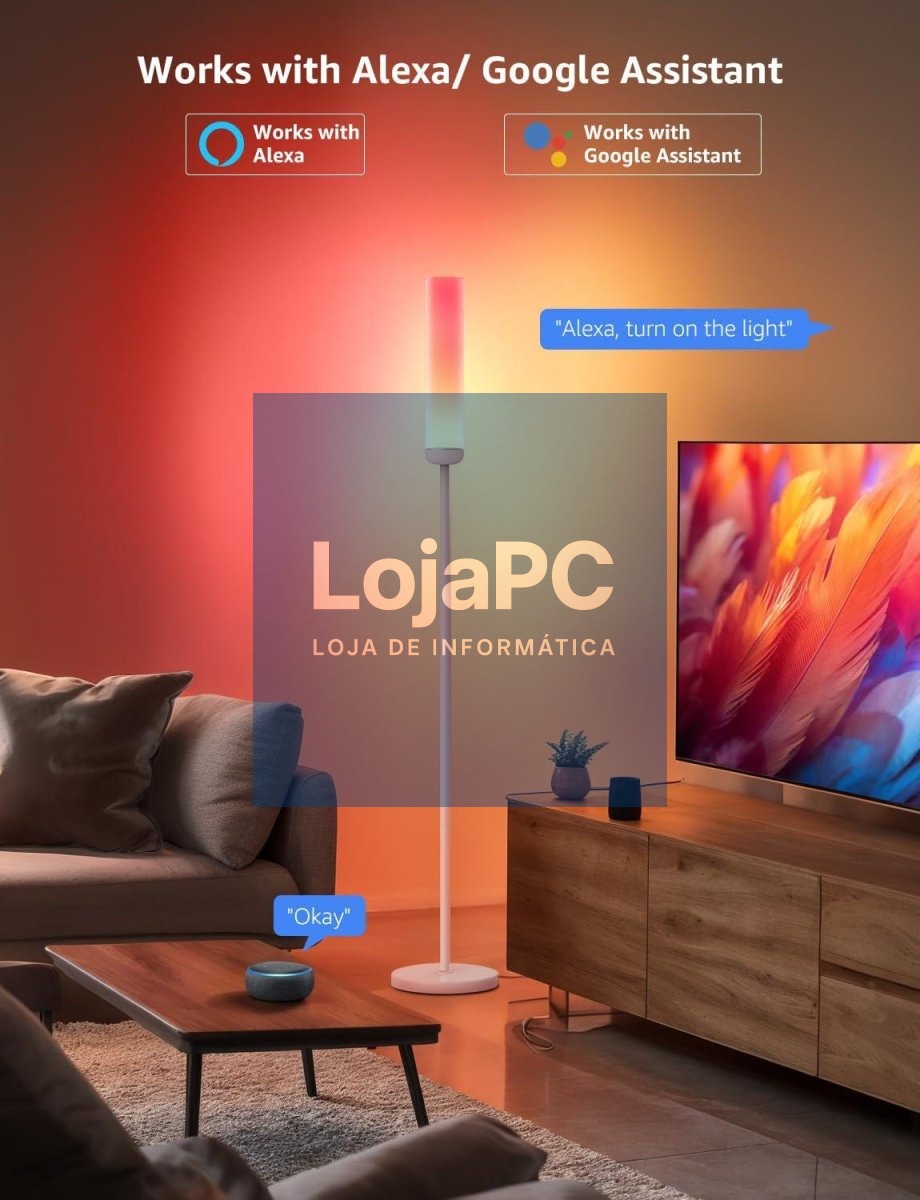 LAMPARA LED DE PIE LEPRO O1 AI 2300LM RGBCW RGB WIFI ALEXA GOOGLE MUSIC SYNC OO1-EU — imagem 3