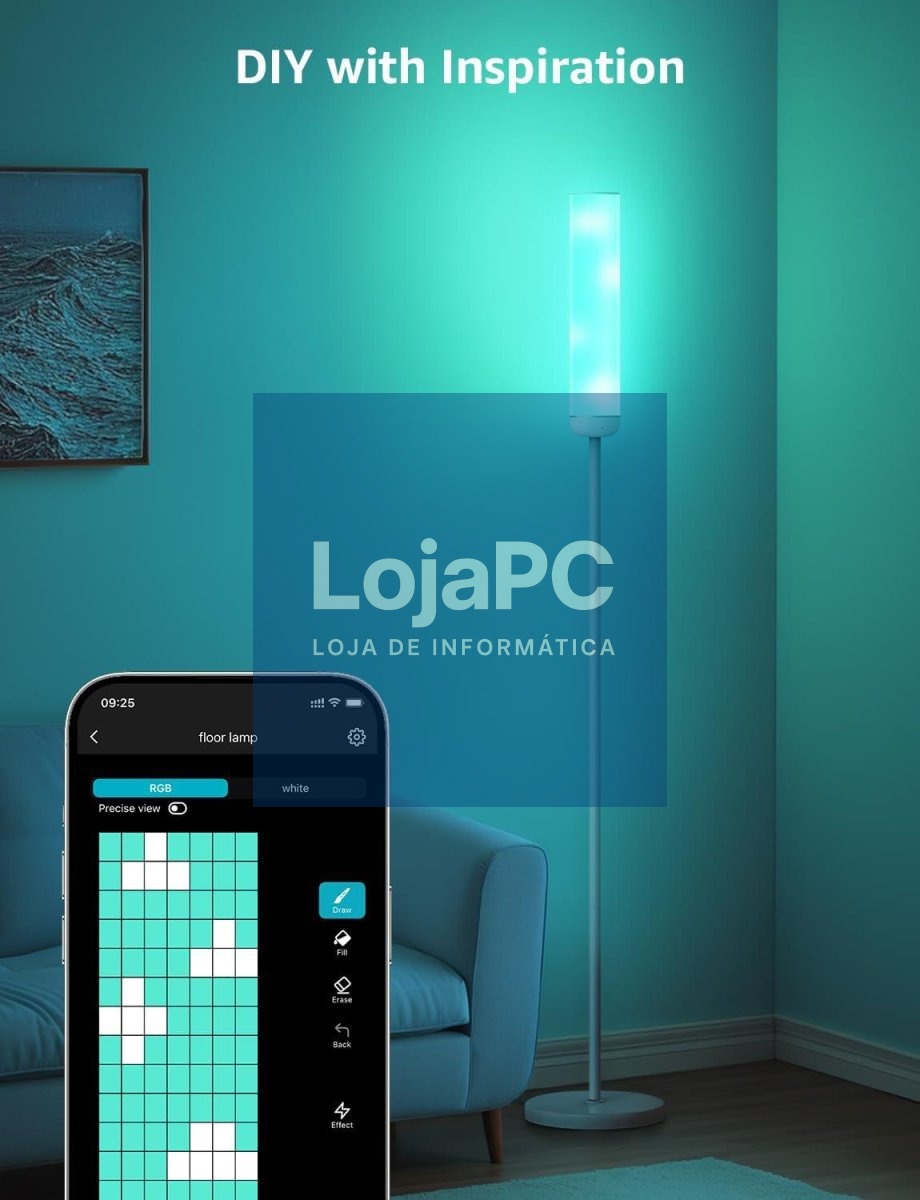 LAMPARA LED DE PIE LEPRO O1 AI 2300LM RGBCW RGB WIFI ALEXA GOOGLE MUSIC SYNC OO1-EU — imagem 4