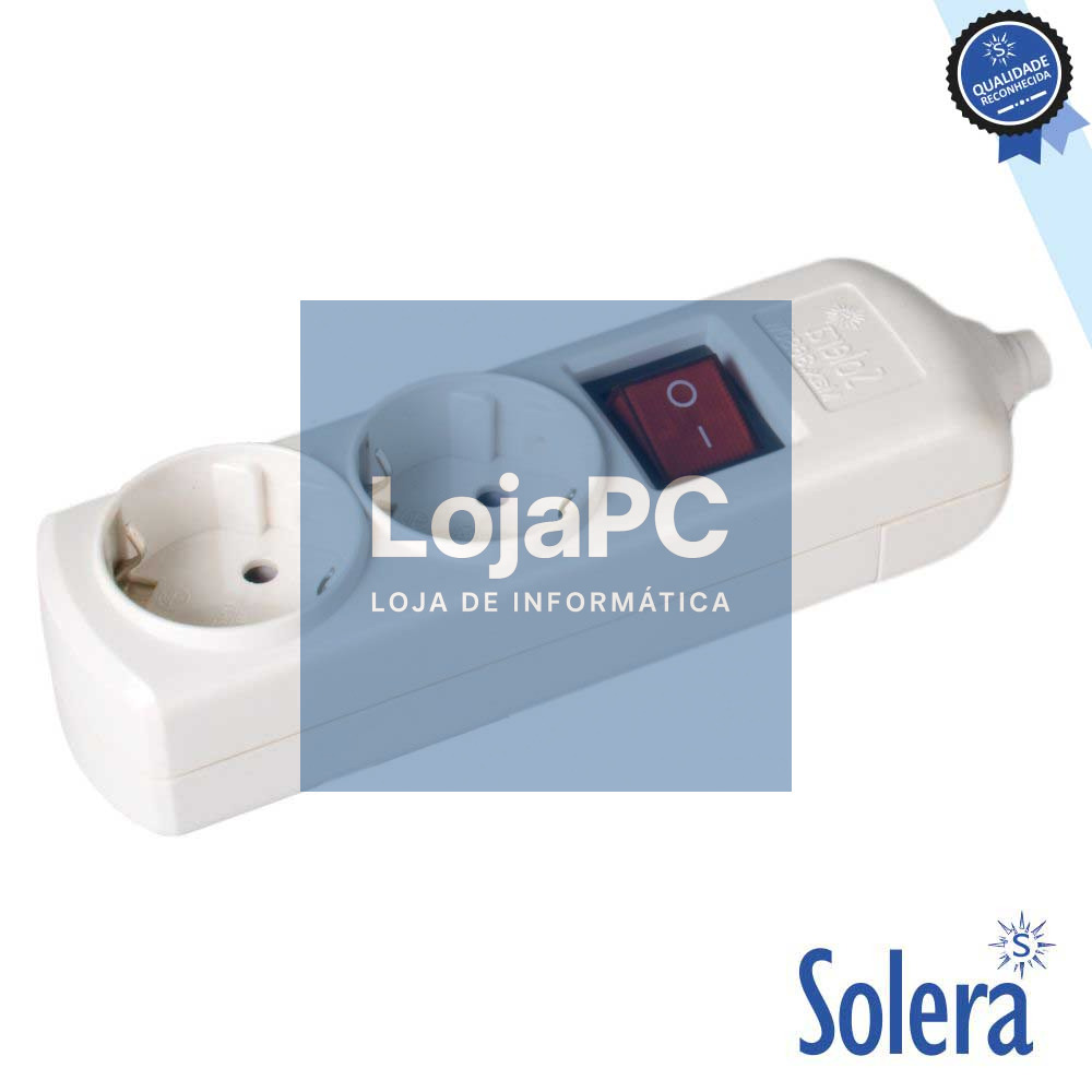 TOMADA ELÉTRICA C/ 2 SAÍDAS SCHUKO INTERRUPTOR SOLERA