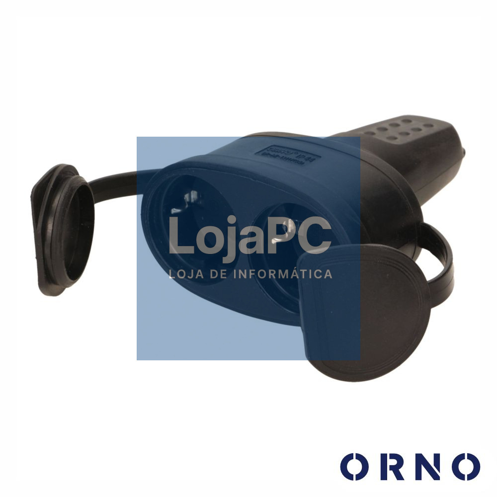 Ficha Elétrica Adaptadora 2x Schuko IP44 ORNO
