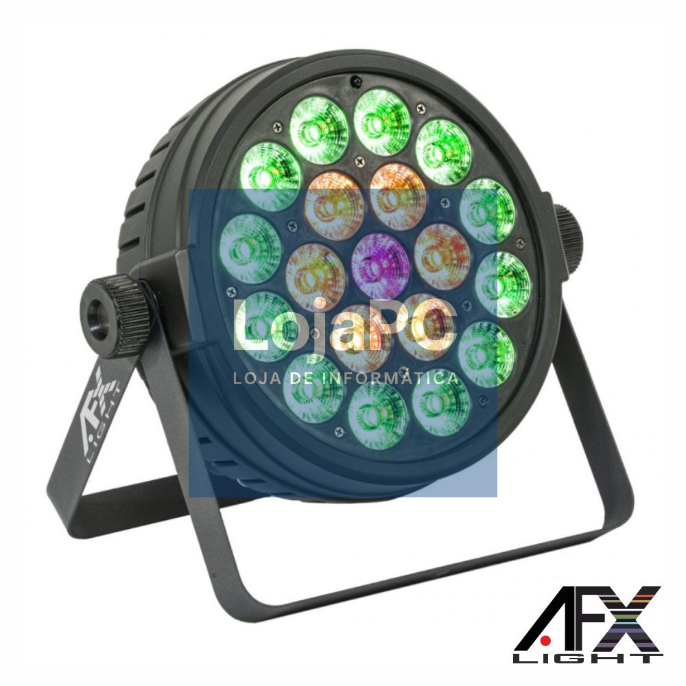 Projetor Par C/ 19 LEDS 10W RGBW DMX AFX