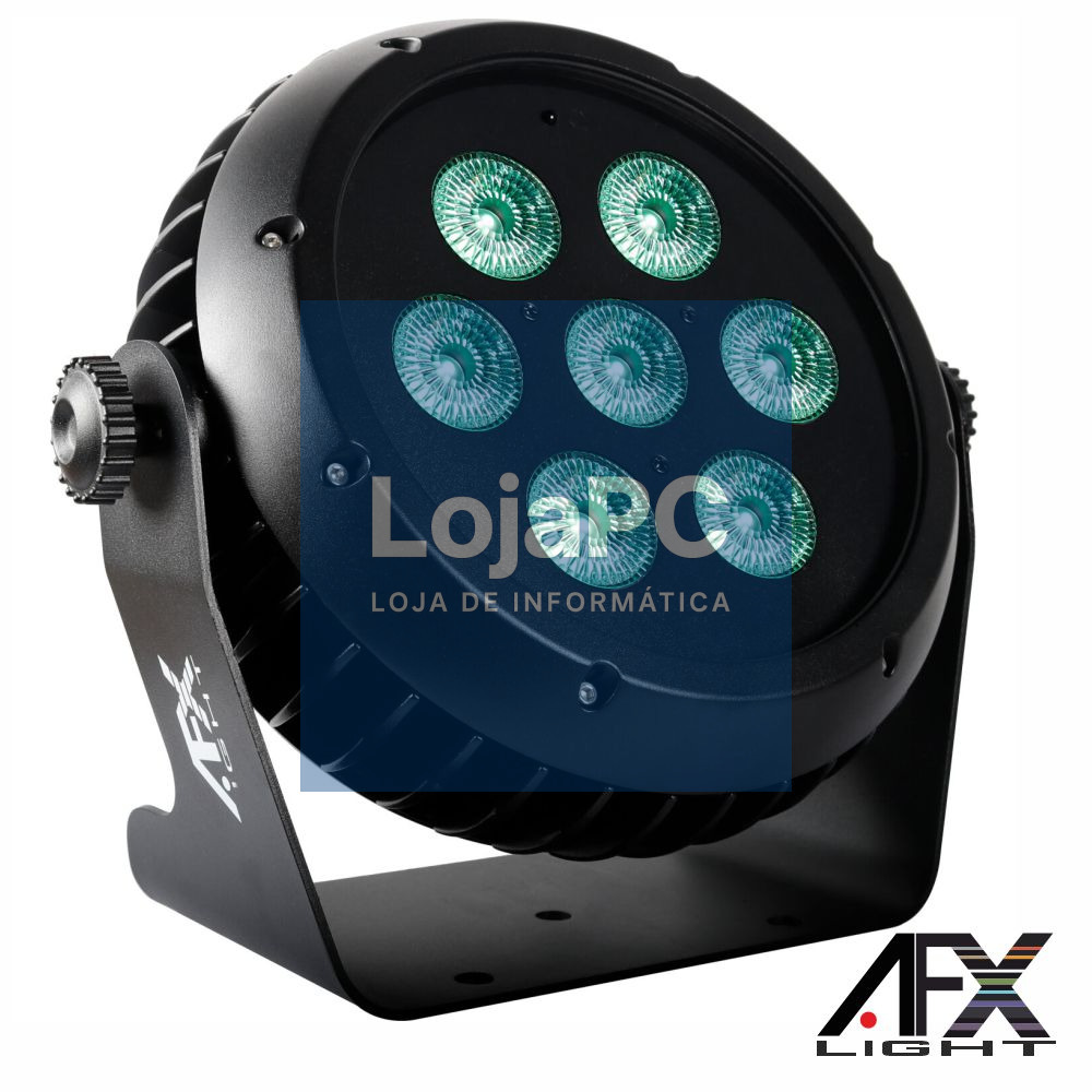 Projetor Par C/ 7 LEDS 10W RGBW DMX IP65 AFXLIGHT