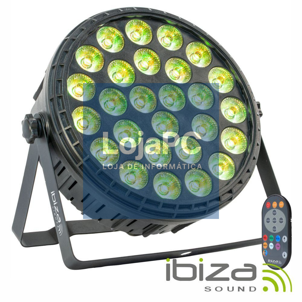 Projetor Par 120W C/ 27 LEDS 6W RGBW DMX MIC IBIZA